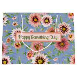 Daisy för Rosa av personlig på blått Blommönster