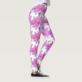 Daisy för Rosa av rosa blommönster Leggings