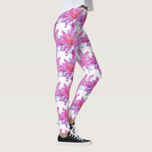 Daisy för Rosa av rosa blommönster Leggings