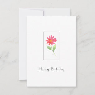 Daisy för Rosa av vattenfärg Kort