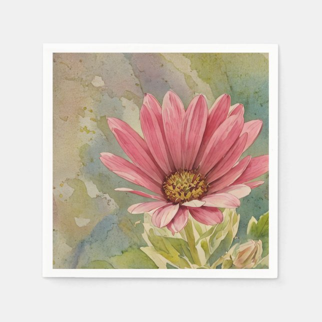 Daisy för rosa och Söt - Pappersservett (Framsidan)
