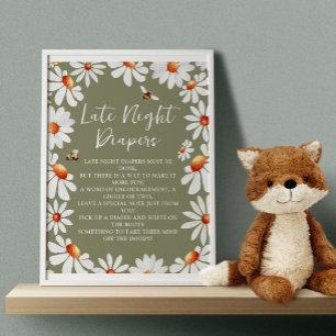 Daisy för sena kvällspapper och Bumblebe Poster