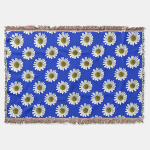 Daisy för utskrift av blommiga blommigtar på kobol filt