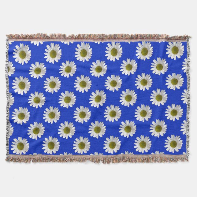 Daisy för utskrift av blommiga blommigtar på kobol filt (Framsidan)