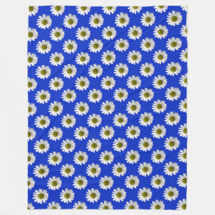 Daisy för utskrift av blommiga blommigtar på kobol fleecefilt