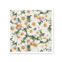 Daisy för vattenfärg och fjärilar