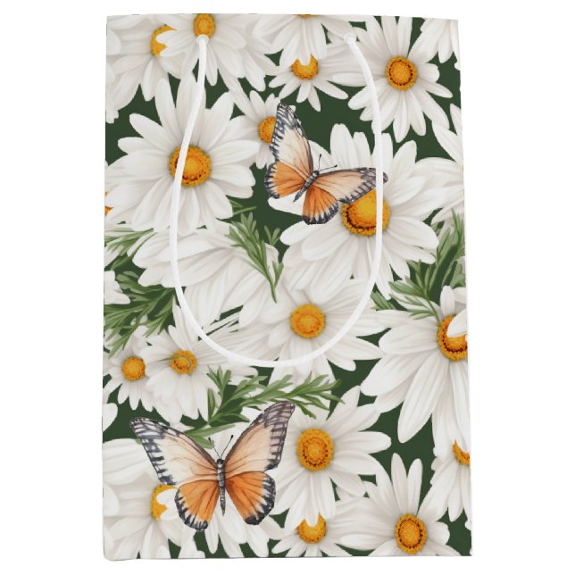 Daisy för vattenfärg och monarch Butterflies (Framsidan)