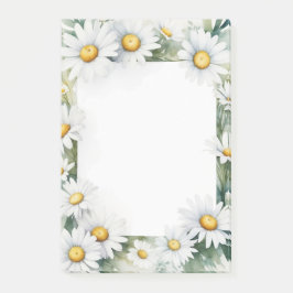 Daisy för vattenfärgssommartid post-it block
