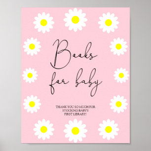 Daisy för vilda blommor - bokar för baby poster