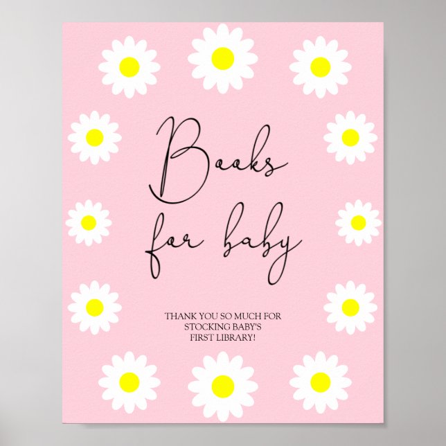 Daisy för vilda blommor - bokar för baby poster (Framsidan)
