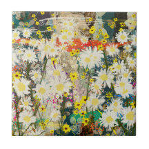 Daisy för vintage - Naturinspirerad Blommigt Art -