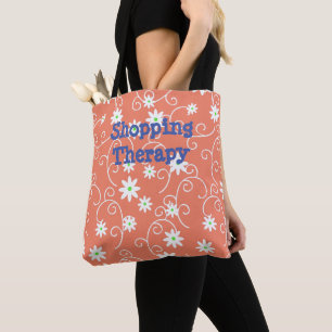 Daisy för vit Blommigt, tote Bag Tygkasse