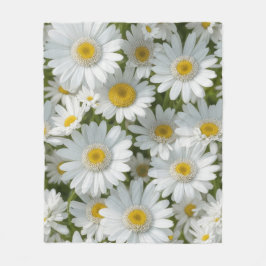 Daisy för vit Elegant Fleecefilt