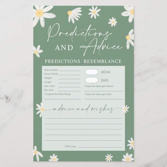 Daisy Förlossningsfirande Förutsägelser och Råd  (Framsida)