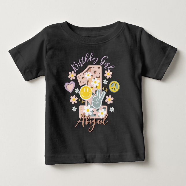 Daisy första födelsedag småbarn t-shirts (Framsida)