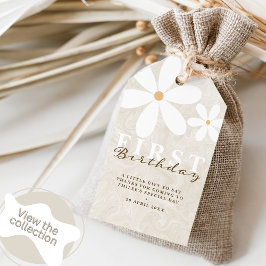 Daisy Första födelsedag Tack Party Presentetikett
