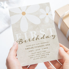 Daisy Första födelsedag Thned Party Inbjudningar