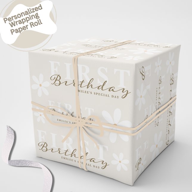 Daisy Första födelsedag Thned Party Presentpapper (Skapare uppladdad)