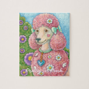DAISY Fransk Rosa Pudel PUZZLE Pussel