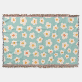 Daisy Fringe Throw Blanket Filt
