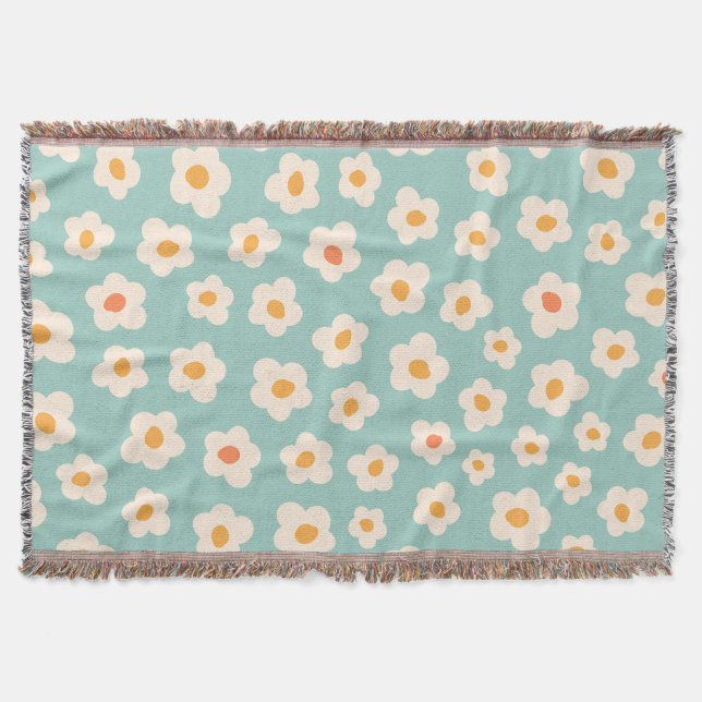 Daisy Fringe Throw Blanket Filt (Framsidan)