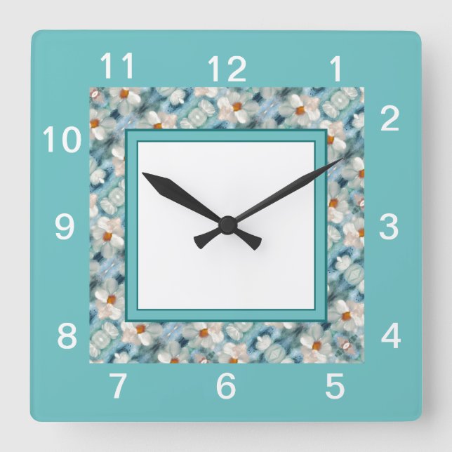 Daisy Fyrkantig Klocka (Framsida)