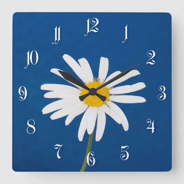 Daisy Fyrkantig Klocka (Framsida)