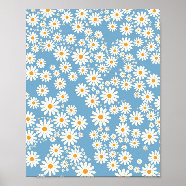 Daisy Garden 02 Blue Poster (Framsidan)