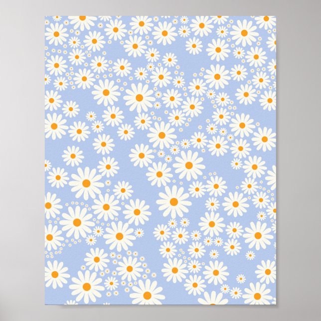 Daisy Garden 10 Baby blue Poster (Framsidan)