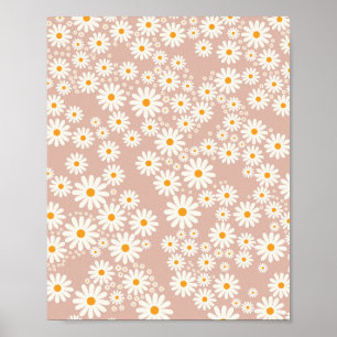 Daisy Garden 11 Neutralt Pastel Poster