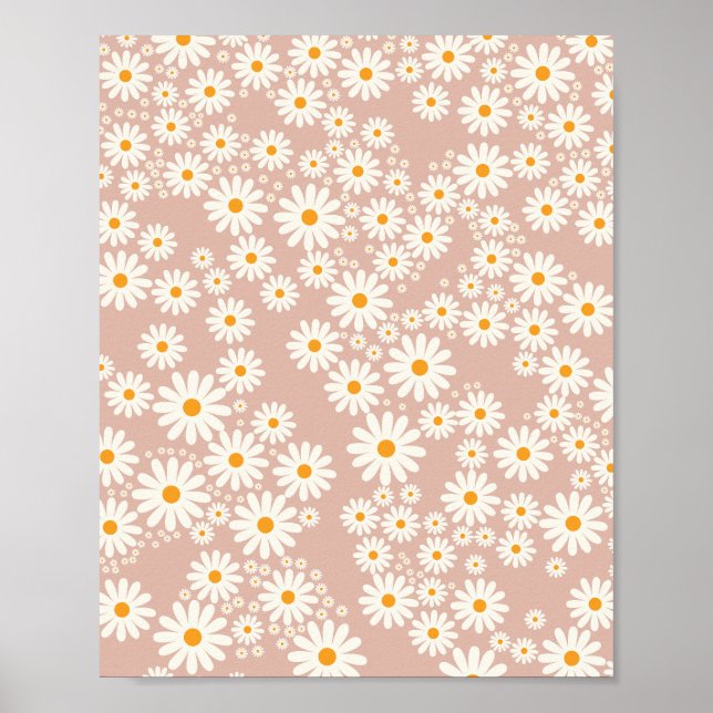 Daisy Garden 11 Neutralt Pastel Poster (Framsidan)