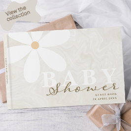 Daisy Garden Baby Shower Gender Neutral Gästböcker