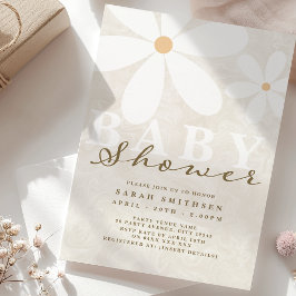 Daisy Garden Baby Shower Gender Neutral Inbjudningar