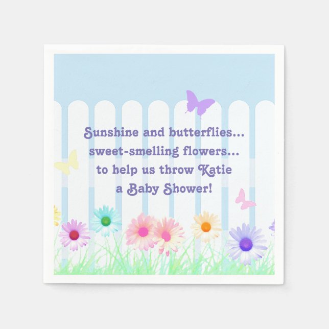 "Daisy Garden" - dikt Pappersservett (Framsidan)