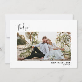 Daisy Garden Flowers Bröllop Tack för fotot Kort