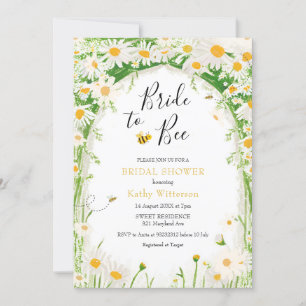 Daisy Garden och Bee Bride to Bee Möhippa Inbjudningar