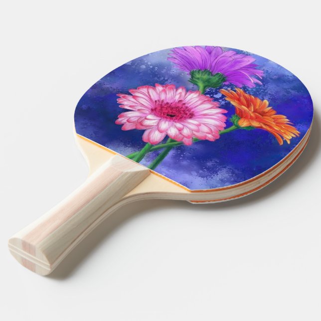 Daisy Gerbera Ping Pong Paddle Pingisracket (Frontvinkel)