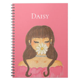 Daisy Girl Pink Dress Anteckningsbok