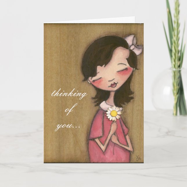 Daisy Girl - Thinking You - Greeting Card Kort (Framsida)