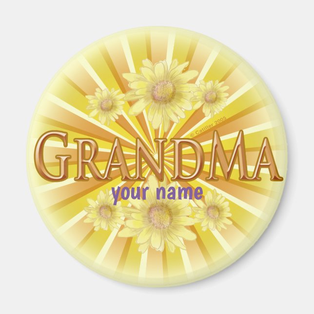 Daisy Grandma magnet (Framsidan)
