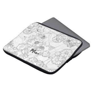 Daisy grått mönster laptop fodral