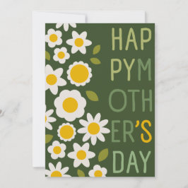 DAISY GREEN - Blomsterkort för mors dag inbjudan