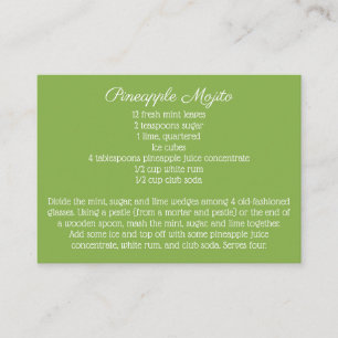 Daisy Green Bröllopsdrinkens Signaturrecept Tilläggskort