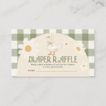 Daisy Grönt Gåse Baby Shower Raffle
