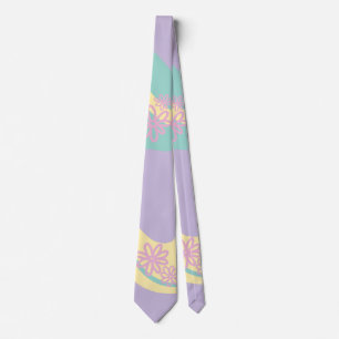 Daisy Groove Pastel Rosa, Gult, Lila och Grönt Slips
