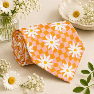 Daisy Groovy Retro Rutigt Mönster, Y2K 90-tal  Slips