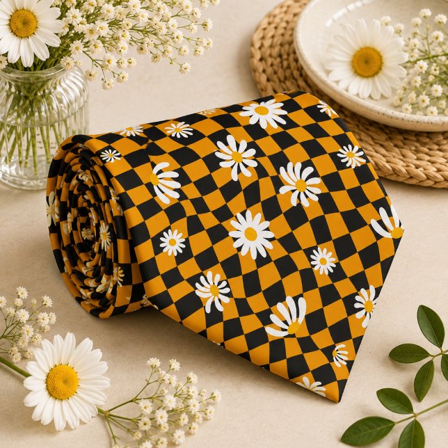 Daisy Groovy Retro Rutigt Mönster, Y2K 90-tal  Slips (Skapare uppladdad)