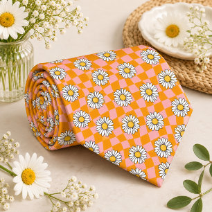 Daisy Groovy Retro Rutigt Mönster, Y2K 90-tal  Slips