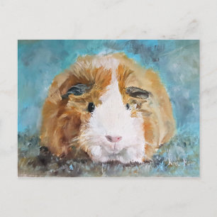 Daisy Guinea gris oljemålning Vykort