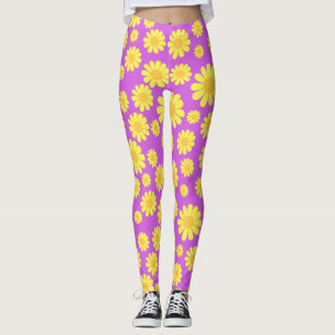 Daisy Gult Maganta Leggings